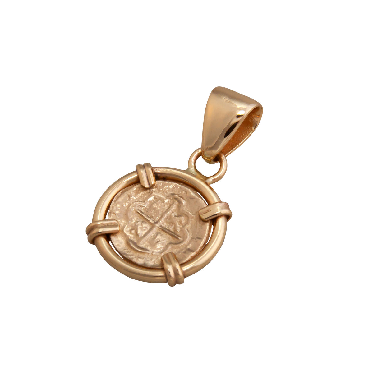 Alchemia Replica Spanish Coin Reversible Prong Pendant | Charles Albert Jewelry