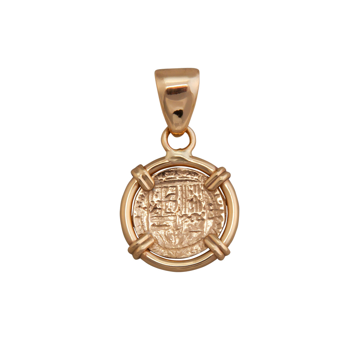 Alchemia Replica Spanish Coin Reversible Prong Pendant | Charles Albert Jewelry