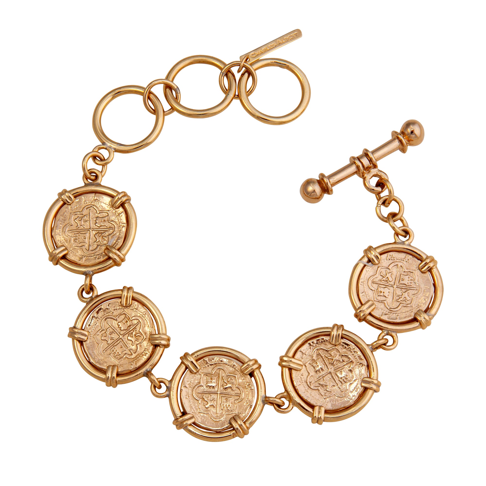 Alchemia Spanish Replica Coin Prong Bracelet | Charles Albert Jewelry