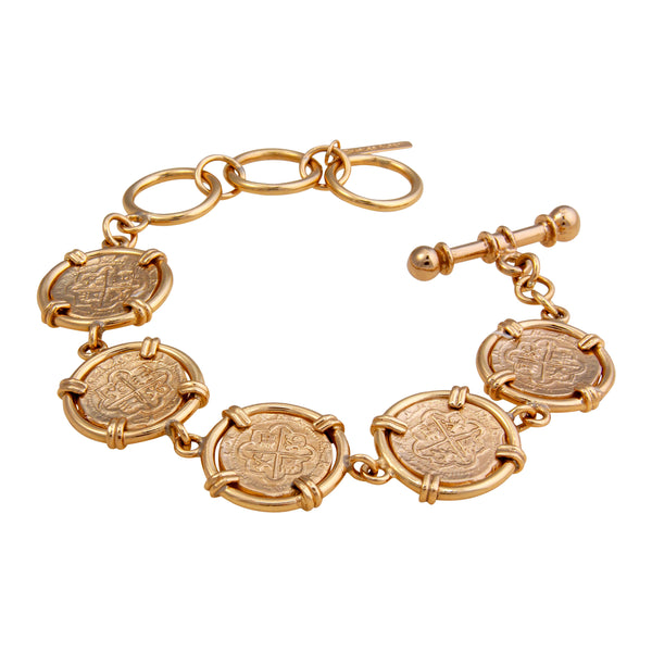 Alchemia Replica Spanish Coin Prong Bracelet - Charles Albert Inc Alchemia Replica Spanish Coin Prong Bracelet - Charles Albert Inc