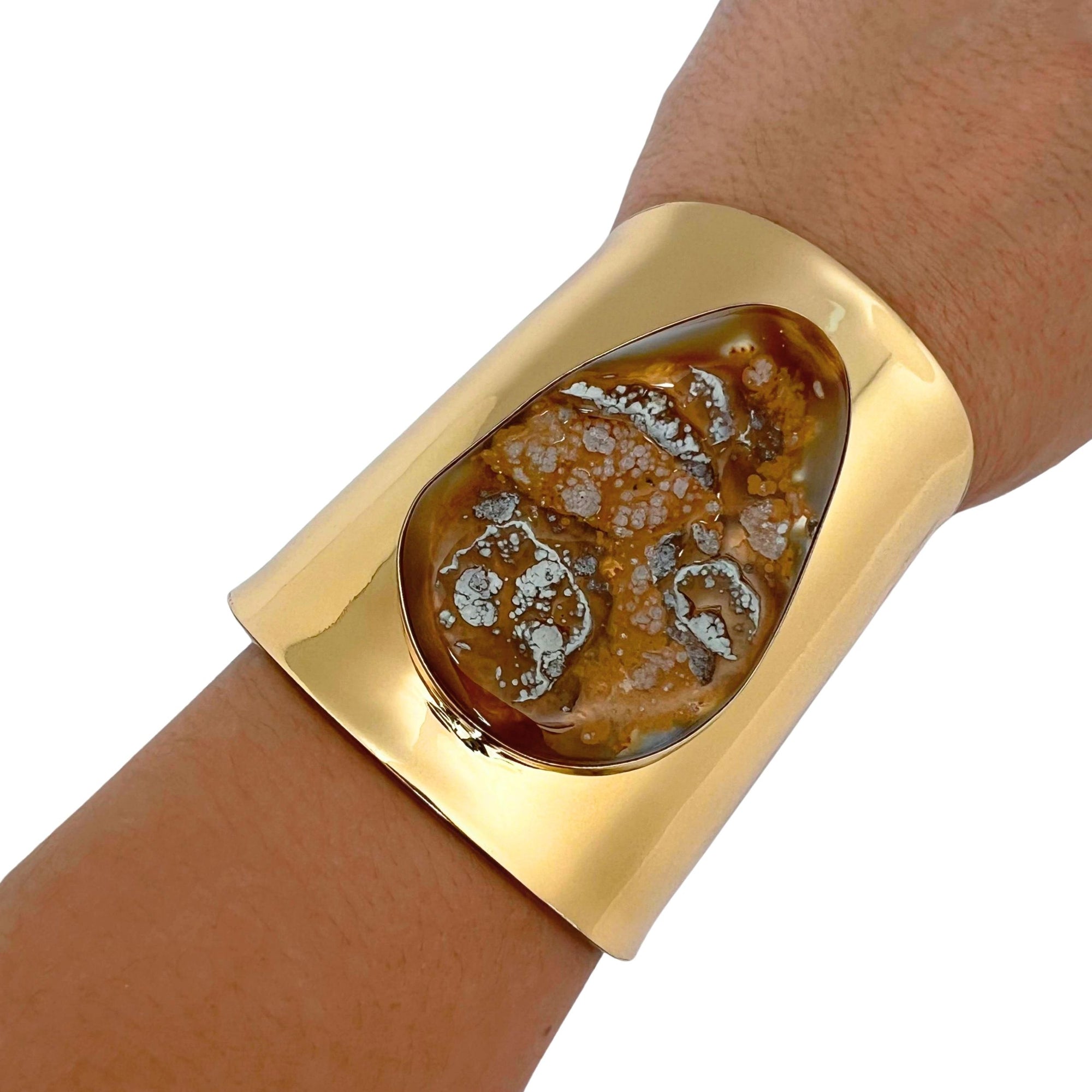 Alchemia Spotted Agate Cuff - Style #3 | Charles Albert Jewelry