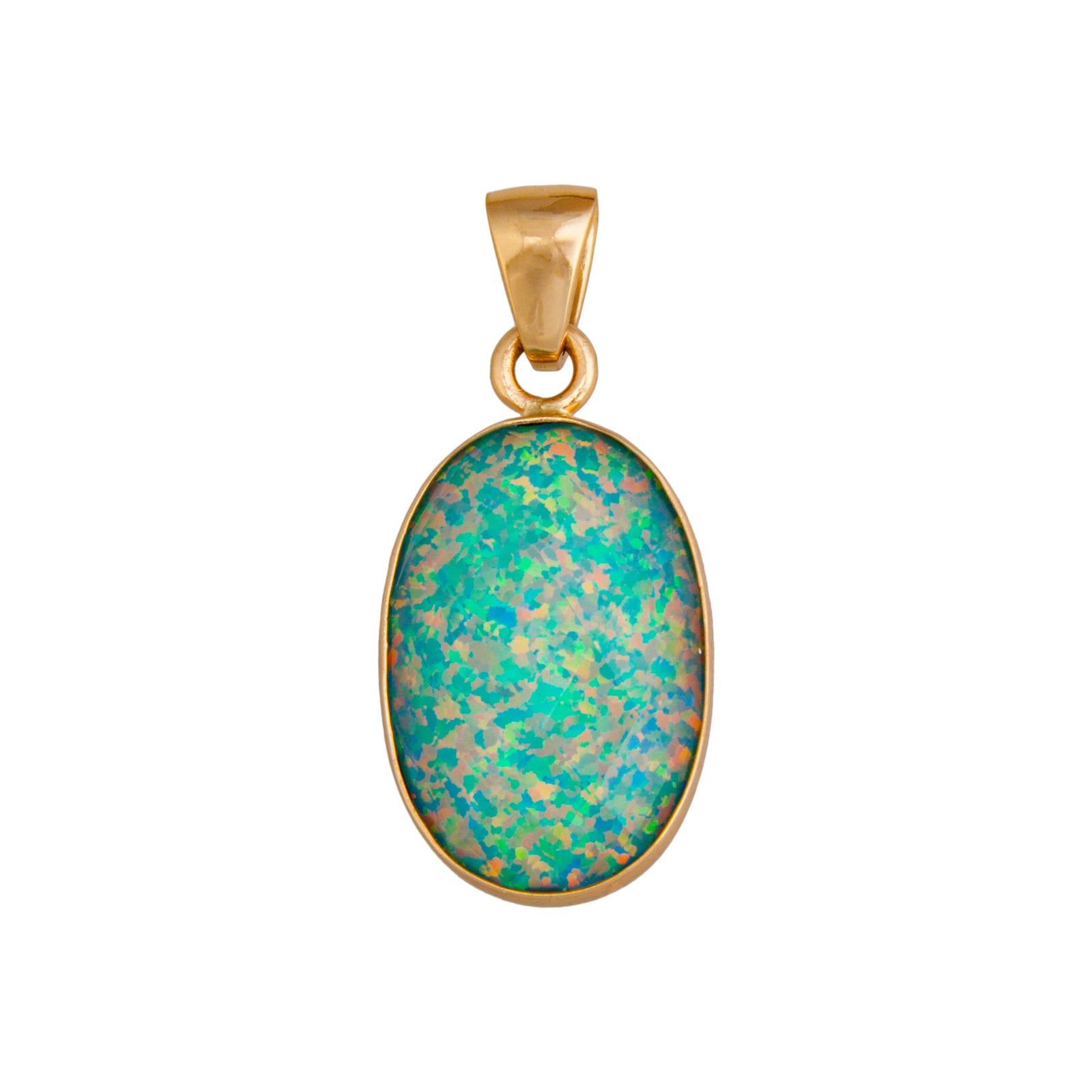 Alchemia Synthetic Emerald Opal Pendant | Charles Albert Jewelry