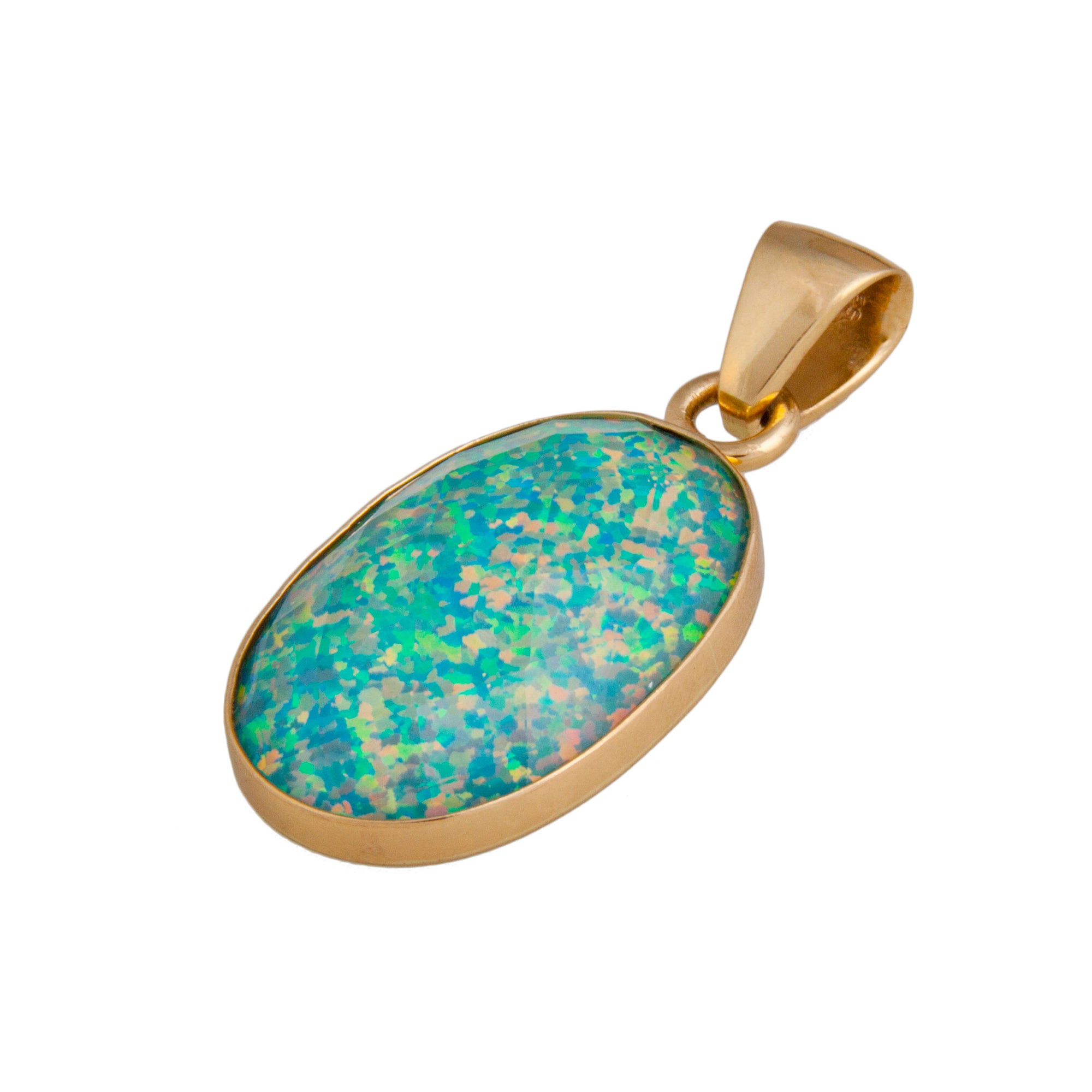 Alchemia Synthetic Emerald Opal Pendant | Charles Albert Jewelry