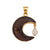 Alchemia Tektite & Herkimer Moon Pendant | Charles Albert Jewelry