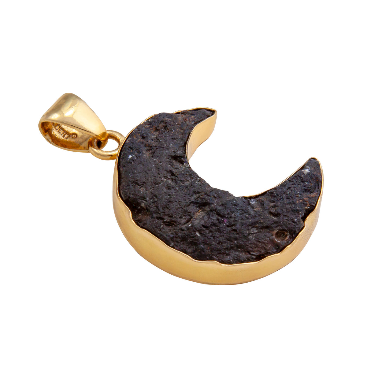 Alchemia Tektite Moon Pendant | Charles Albert Jewelry