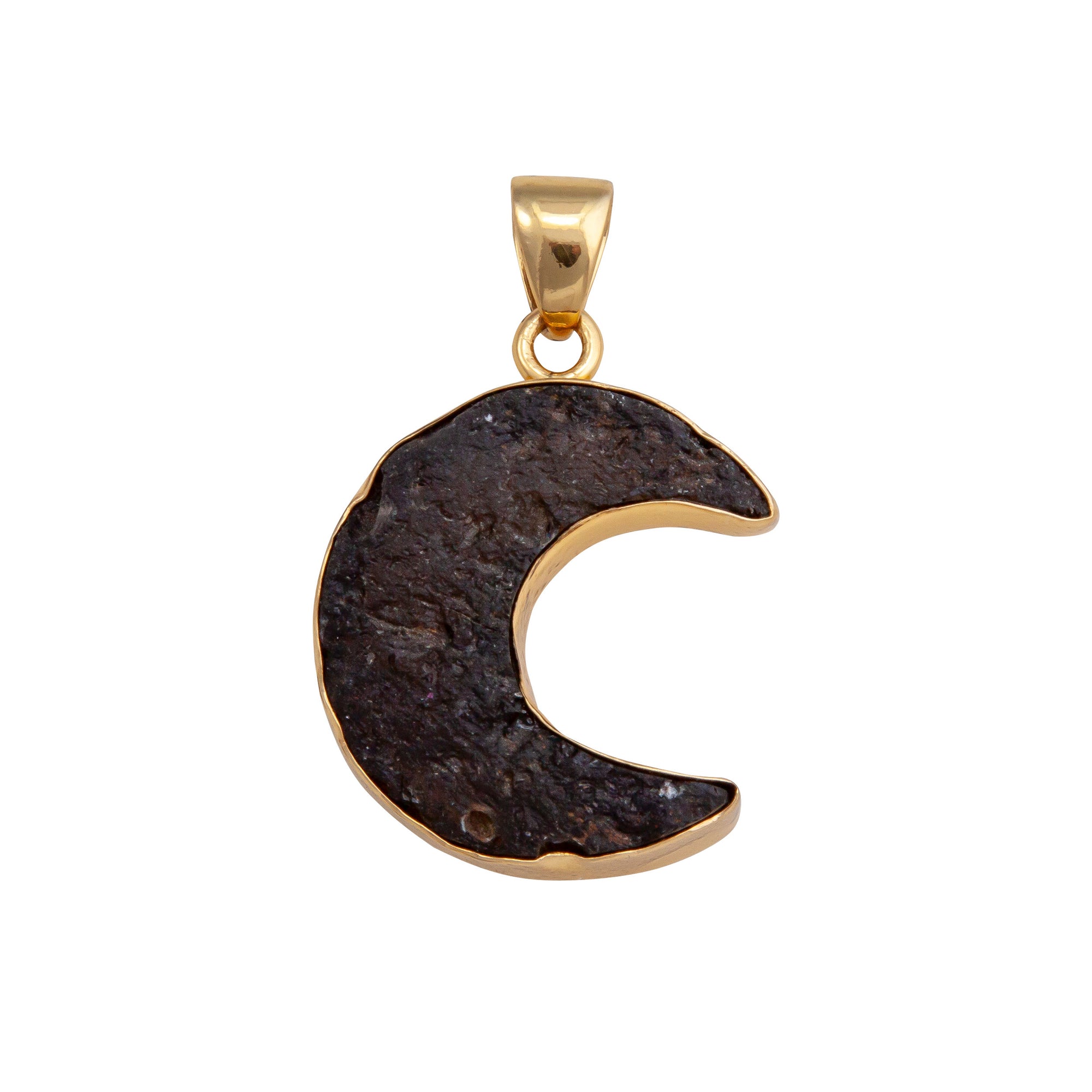 Alchemia Tektite Moon Pendant | Charles Albert Jewelry