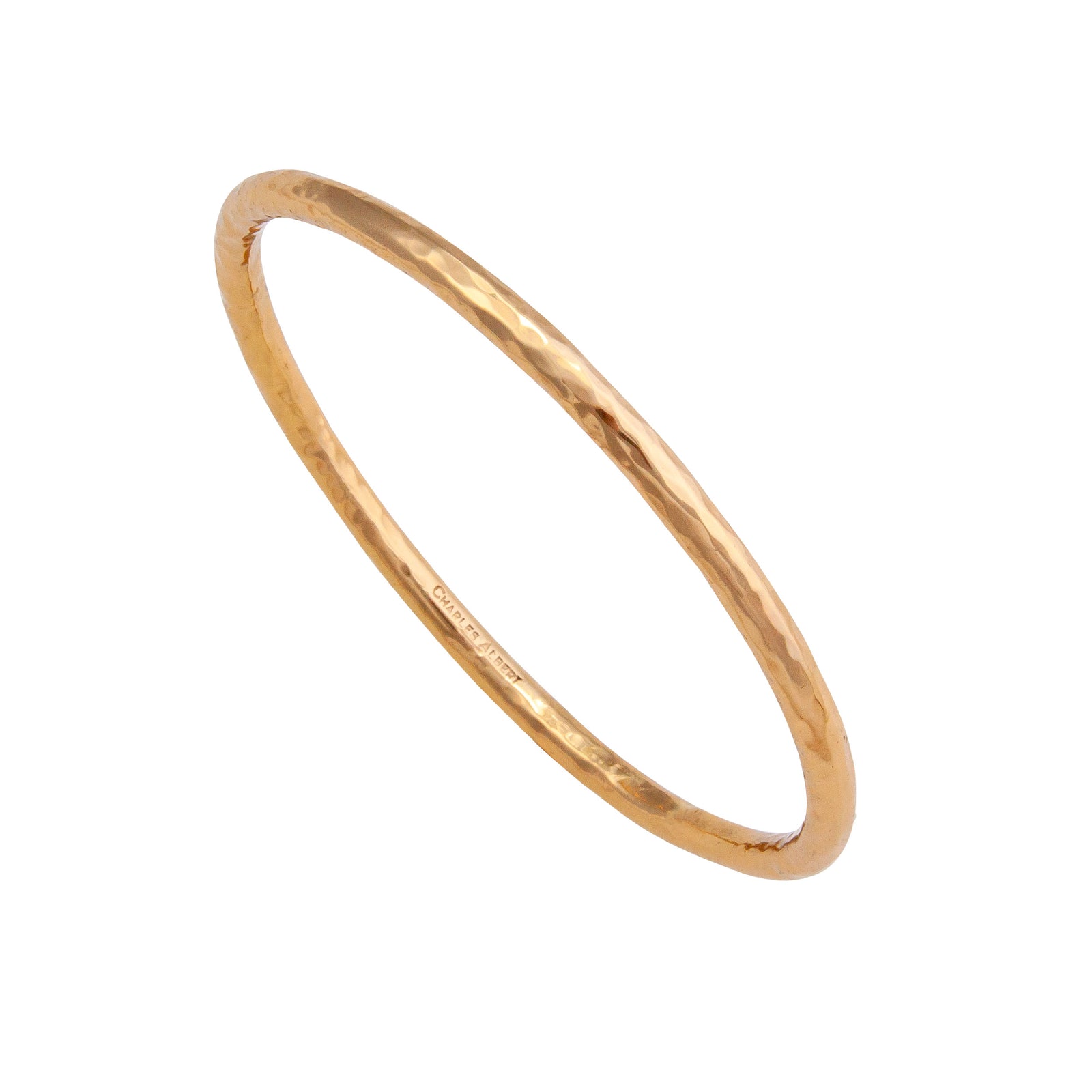 Alchemia Thin Hammered Bangle | Charles Albert Jewelry