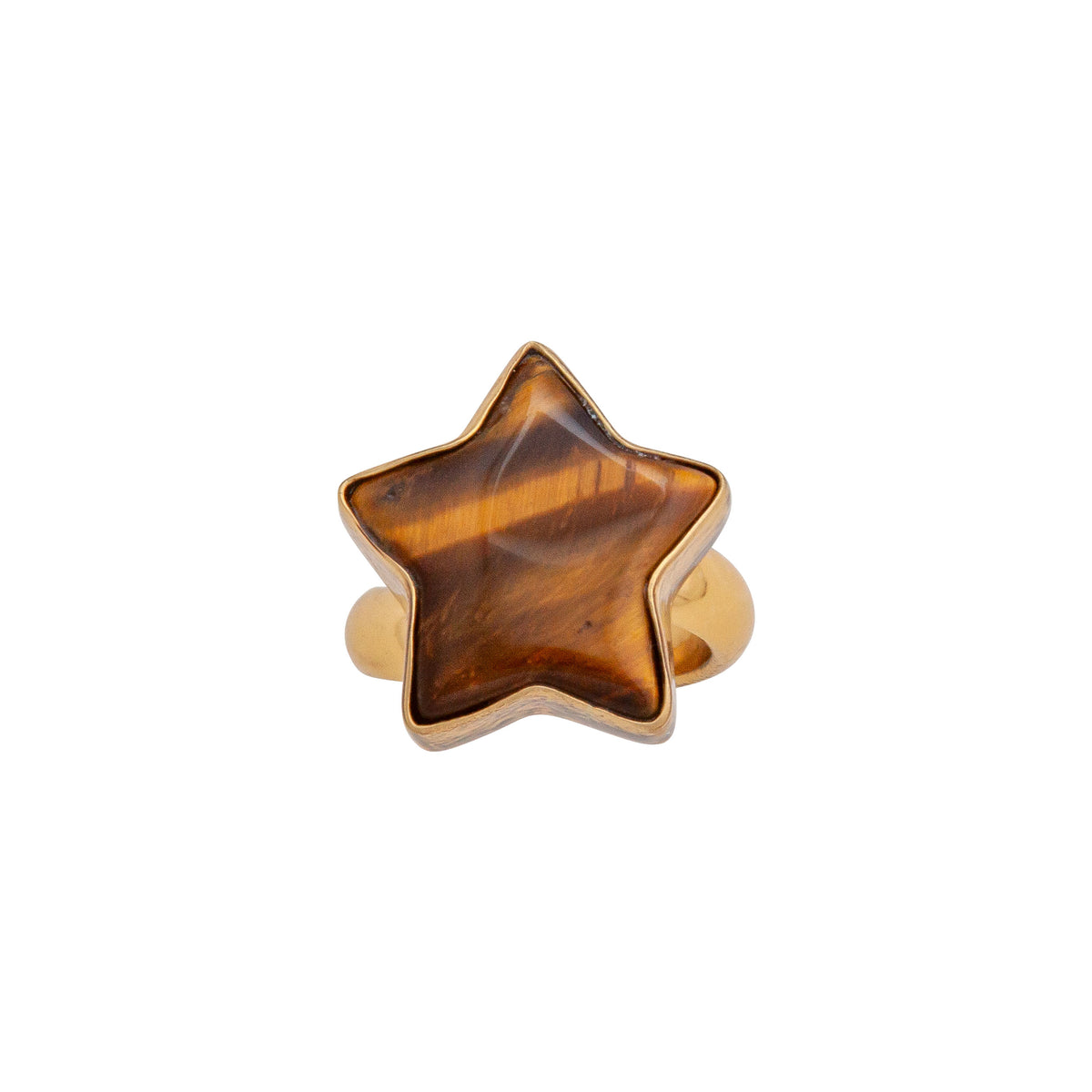 Alchemia Tiger Eye Star Adjustable Ring | Charles Albert Jewelry