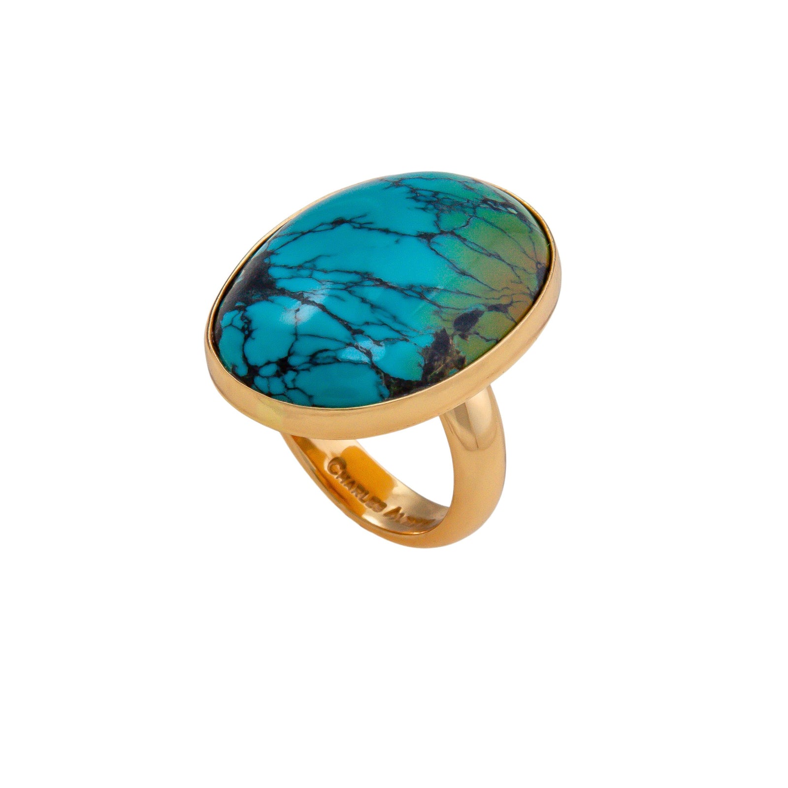 Alchemia Turquoise Oval Adjustable Ring | Charles Albert Jewelry
