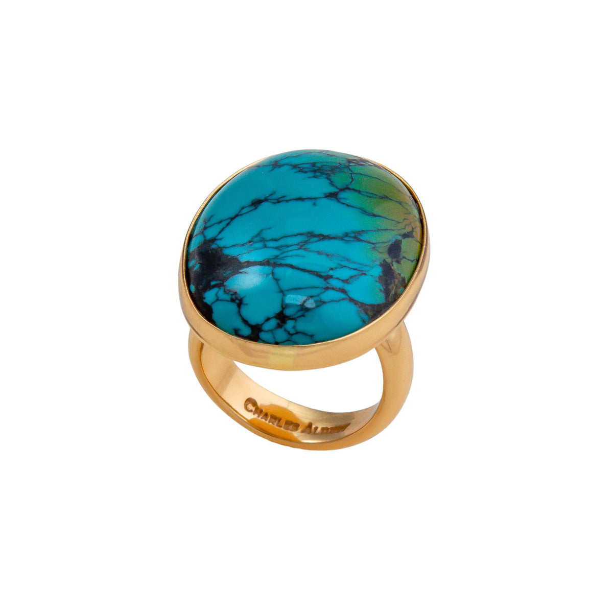 Alchemia Turquoise Oval Adjustable Ring | Charles Albert Jewelry