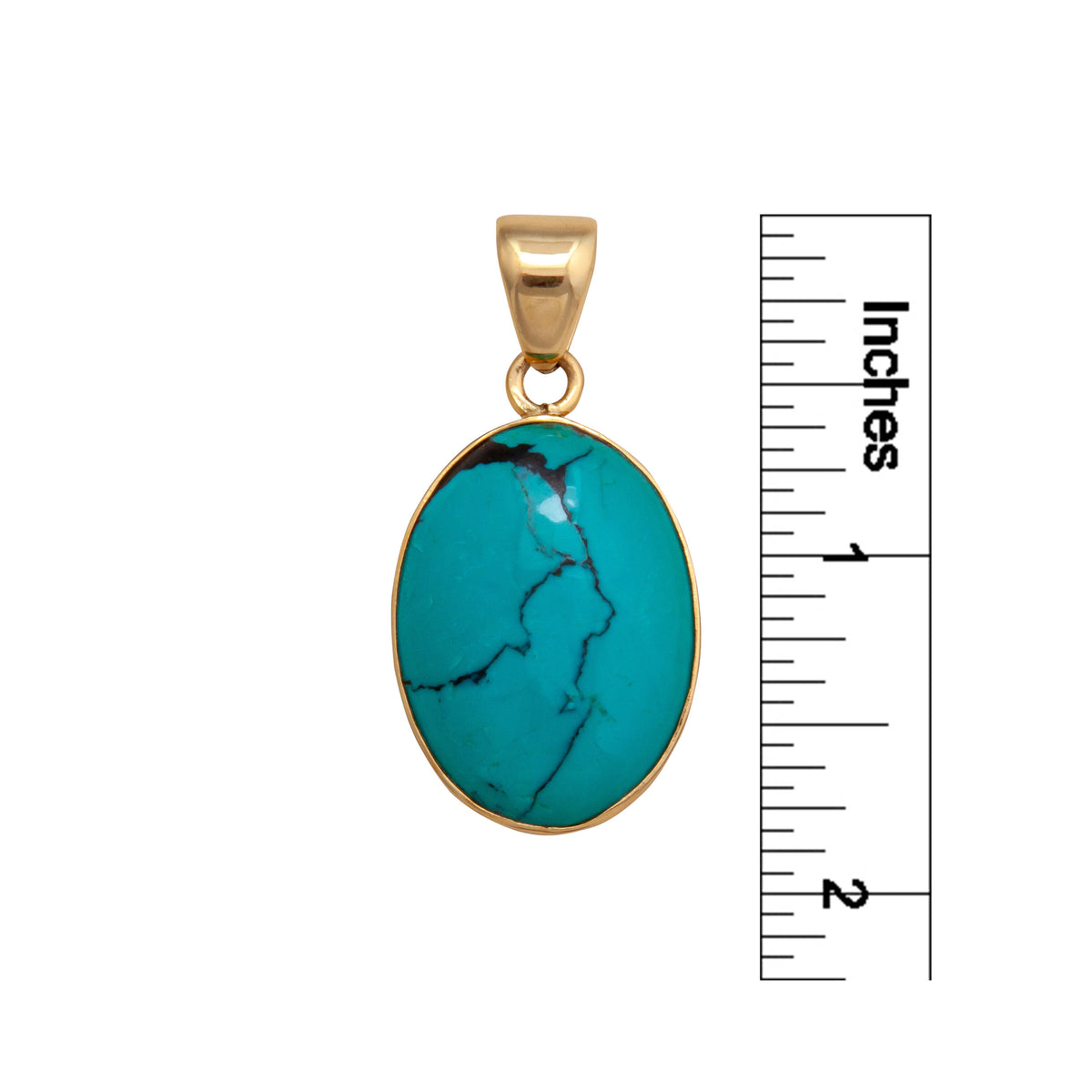 Alchemia Turquoise Oval Pendant | Charles Albert Jewelry