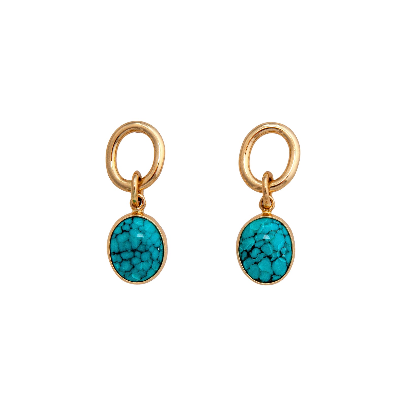 Alchemia Turquoise Oval Post Earrings | Charles Albert Jewelry