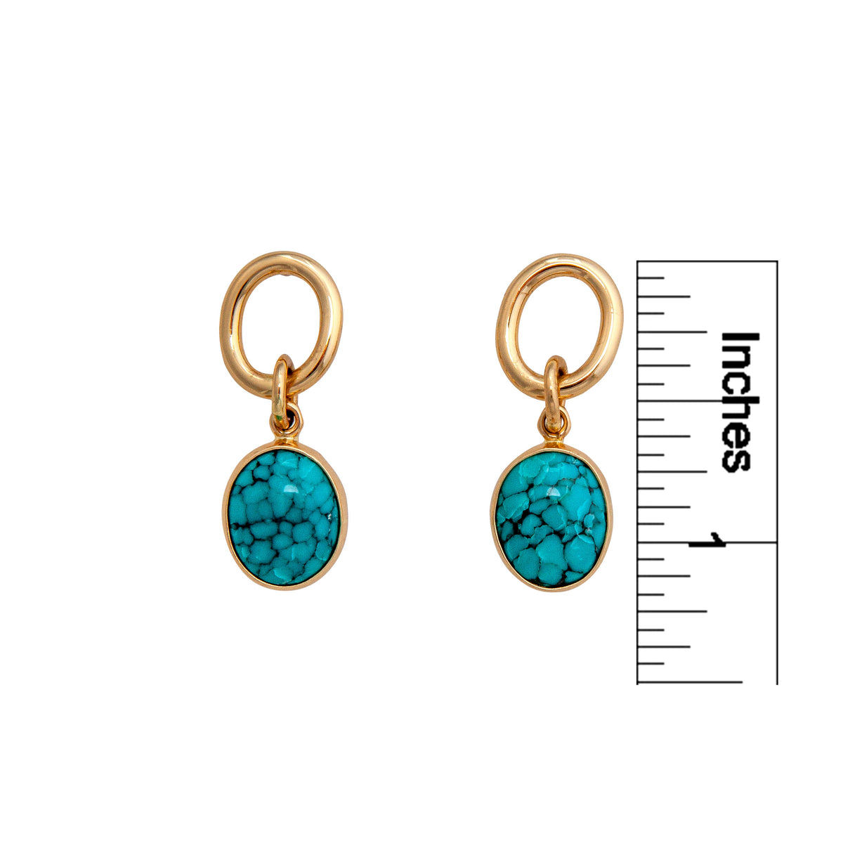 Alchemia Turquoise Oval Post Earrings | Charles Albert Jewelry