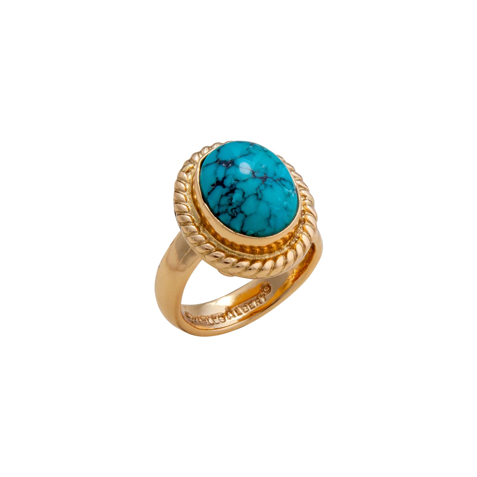Alchemia Turquoise Oval Rope Adjustable Ring | Charles Albert Jewelry