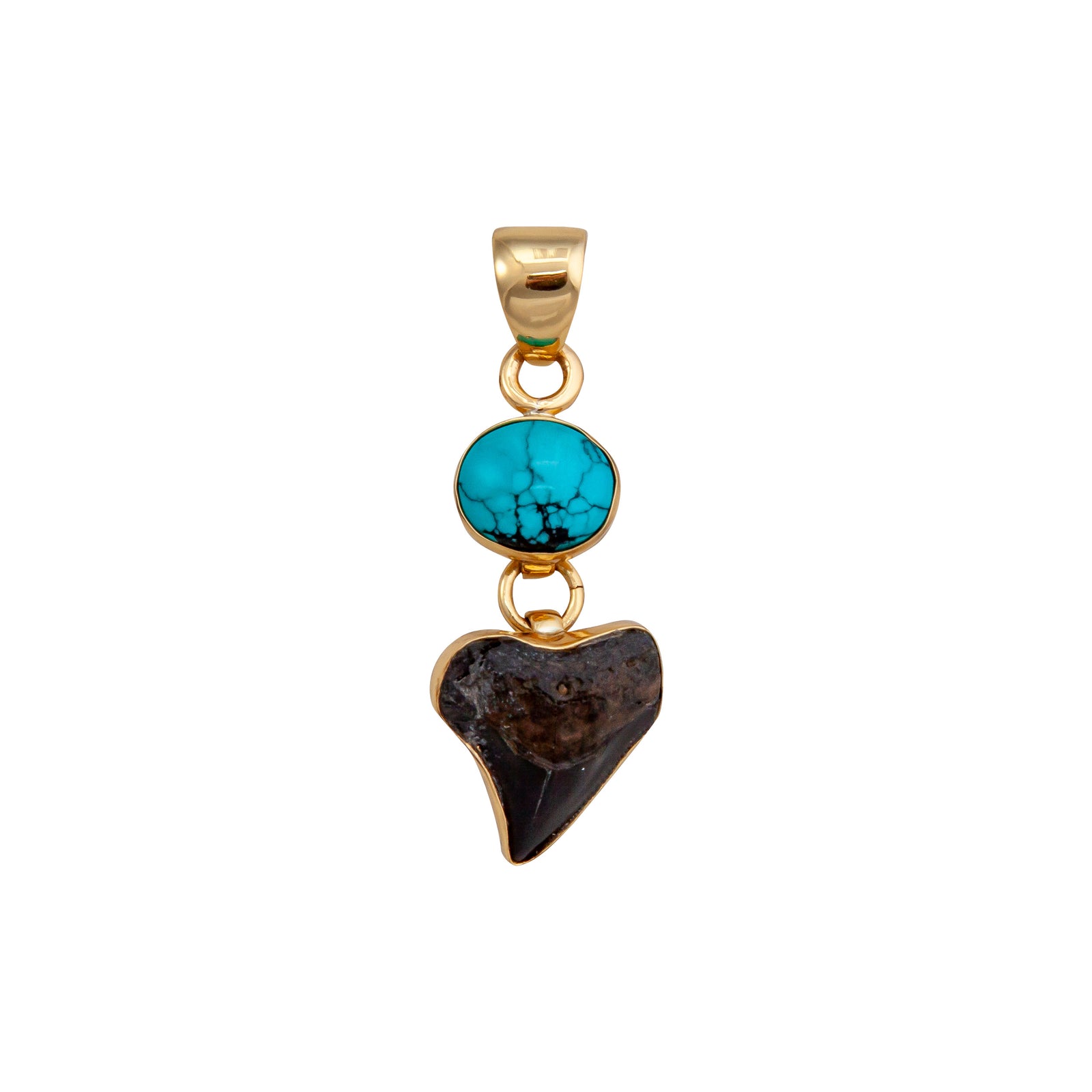 Alchemia Turquoise & Shark Tooth Pendant | Charles Albert Jewelry