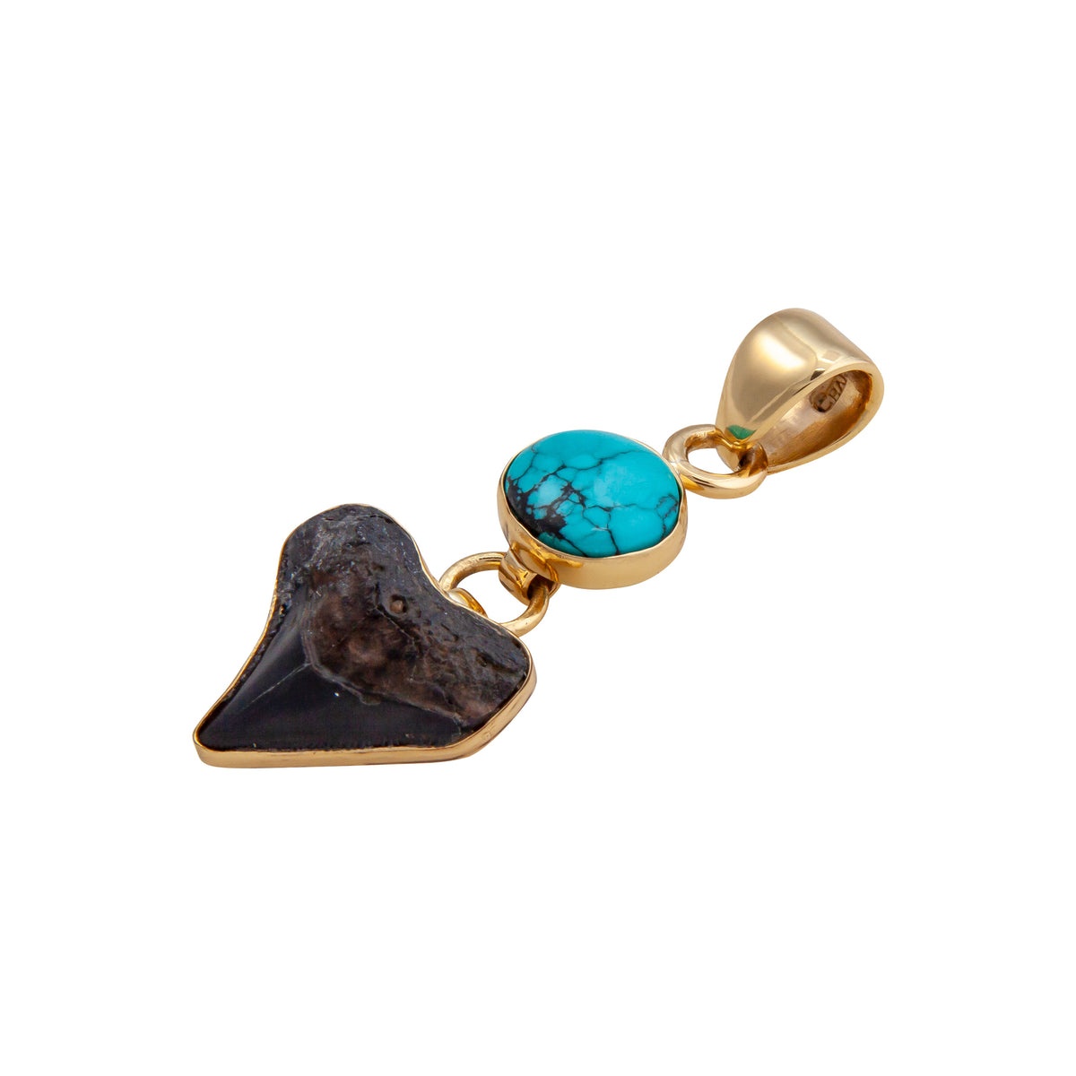 Alchemia Turquoise & Shark Tooth Pendant | Charles Albert Jewelry