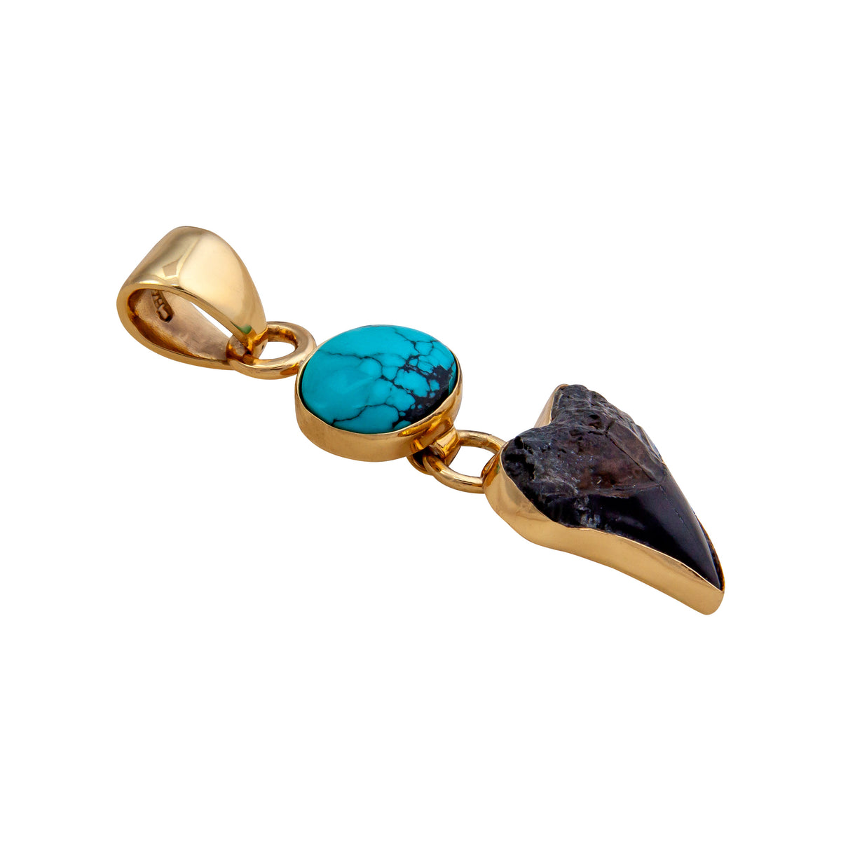 Alchemia Turquoise & Shark Tooth Pendant | Charles Albert Jewelry