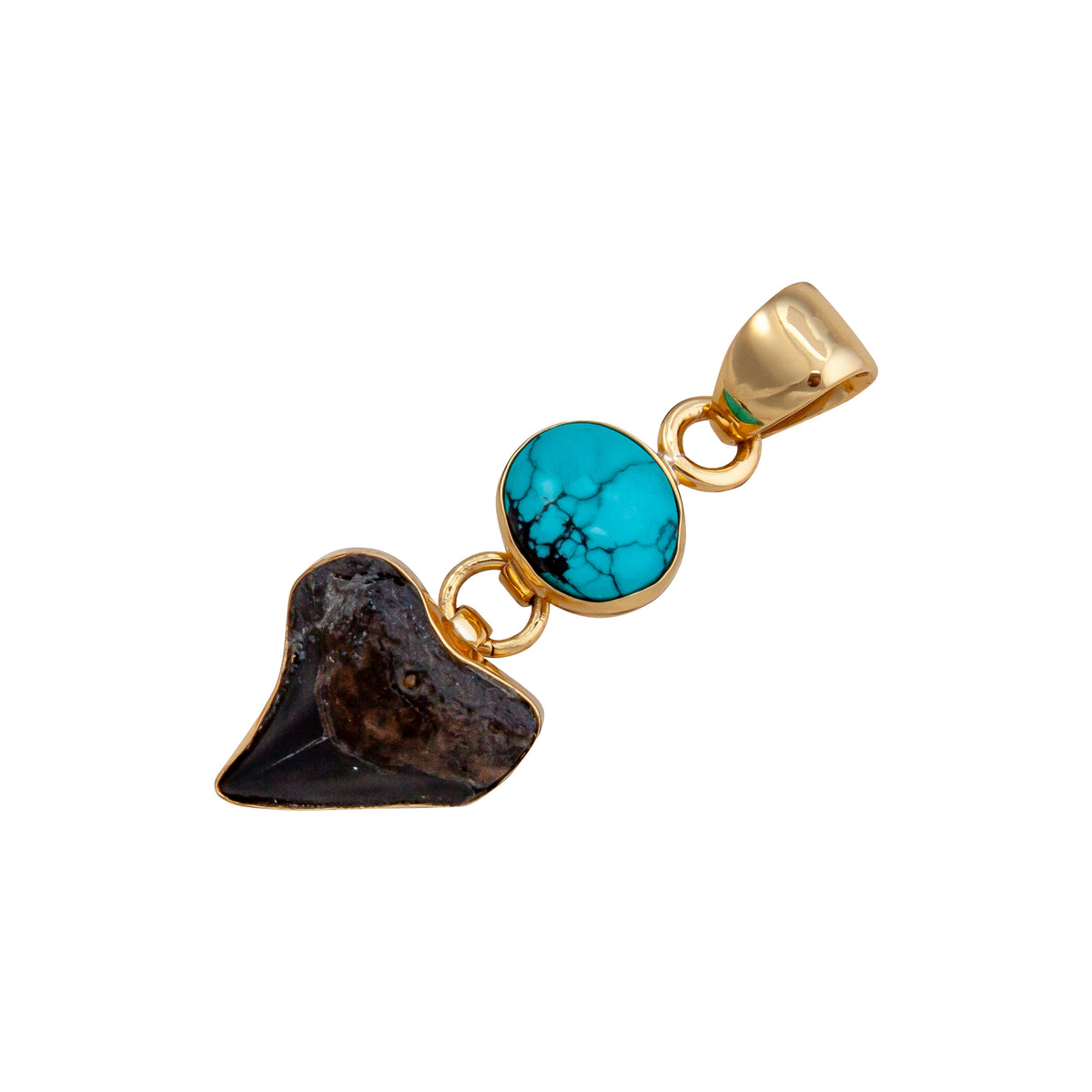 Alchemia Turquoise & Shark Tooth Pendant | Charles Albert Jewelry