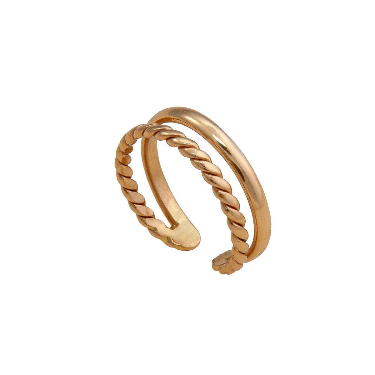 Alchemia Twisted Shiny Adjustable Cuff Ring | Charles Albert Jewelry