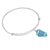 Aqua Pompano Beach Glass Adjustable Charm Bangle | Charles Albert Jewelry