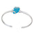 Aqua Pompano Beach Glass Mini Cuff | Charles Albert Jewelry