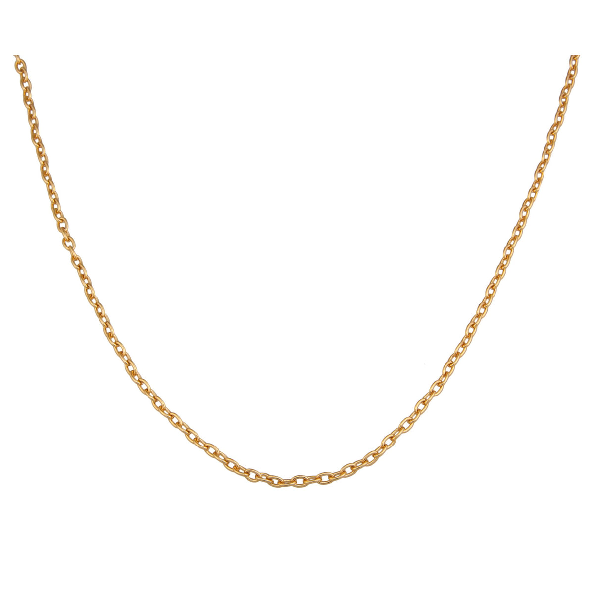 Gold Tone 3mm Base Metal Cross Chain | Charles Albert Jewelry