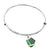 Green Pompano Beach Glass Adjustable Charm Bangle | Charles Albert Jewelry