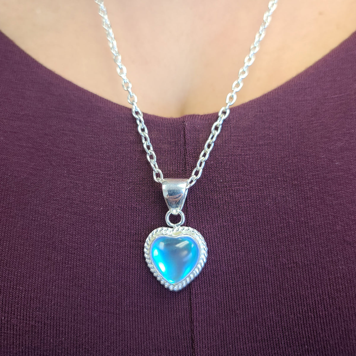 Heartthrob Sterling Silver Petite Luminite Rope Pendant | Charles Albert Jewelry