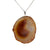 Larger Sterling Silver Brown/Nude Agate Slice Pendant - Style #4 | Charles Albert Jewelry