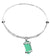 Mint Pompano Beach Glass Adjustable Charm Bangle | Charles Albert Jewelry