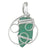 Mint Pompano Beach Glass Freeform Pendant | Charles Albert Jewelry