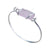 Pink Pompano Beach Glass Bangle with Latch | Charles Albert Jewelry