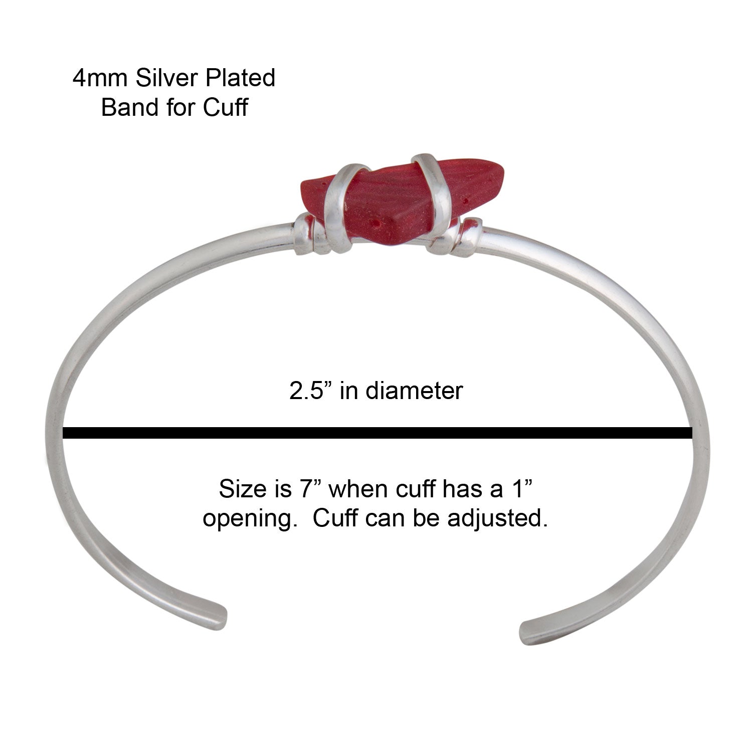 Purple Pompano Beach Glass Mini Cuff | Charles Albert Jewelry