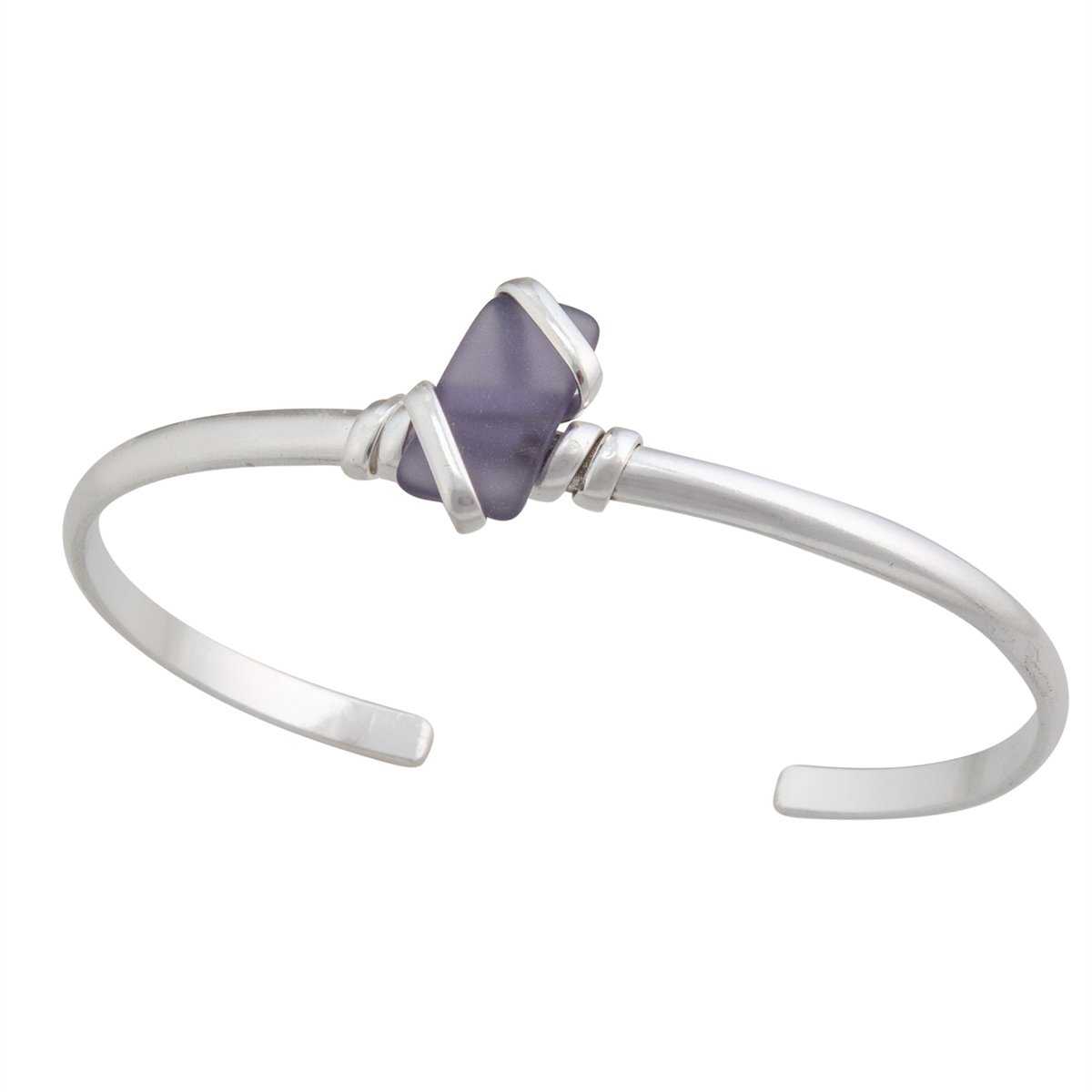 Purple Pompano Beach Glass Mini Cuff | Charles Albert Jewelry