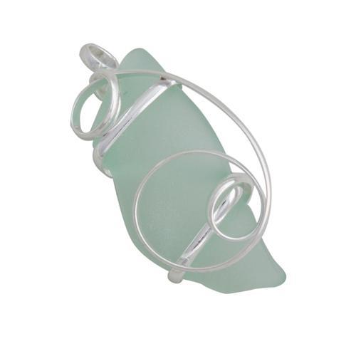 Seafoam Green Pompano Beach Glass Freeform Pendant | Charles Albert Jewelry