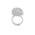 Silver Plated Clear Frosted Glass Ring |  Charles Albert Jewelry