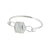 Silver Plated Frosted Glass Bangle | Charles Albert Jewelry