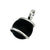 Silver Plated Glass Beaded Pendant - Black | Charles Albert Jewelry