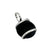 Silver Plated Glass Beaded Pendant - Black | Charles Albert Jewelry