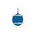 Silver Plated Glass Beaded Pendant - Blue | Charles Albert Jewelry