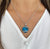 Silver Plated Glass Beaded Pendant - Blue | Charles Albert Jewelry