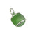 Silver Plated Glass Beaded Pendant - Green | Charles Albert Jewelry