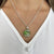 Silver Plated Glass Beaded Pendant - Green | Charles Albert Jewelry