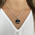 Silver Plated Glass Beaded Pendant - Black | Charles Albert Jewelry