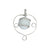 Silver Plated Glass Beaded Swirl Pendant - White | Charles Albert Jewelry