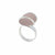 Silver Plated Pink Frosted Glass Ring |  Charles Albert Jewelry