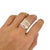 Silver Plated Pink Frosted Glass Ring |  Charles Albert Jewelry