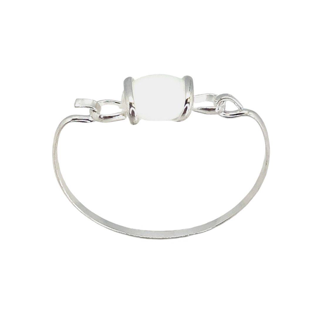 Silver Plated Shiny Glass Bangle | Charles Albert Jewelry