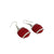 Silver Plated Shiny Glass Earrings - Burgandy | Charles Albert Jewelry