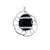 Silver Plated Shiny Glass Pendant - Black | Charles Albert Jewelry